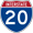 Interstate 20 shield